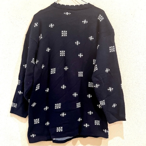 Vtg Nut Cracker Ugly Holiday Christmas Sweater 80’ Holiday Scene women size L - Picture 5 of 7